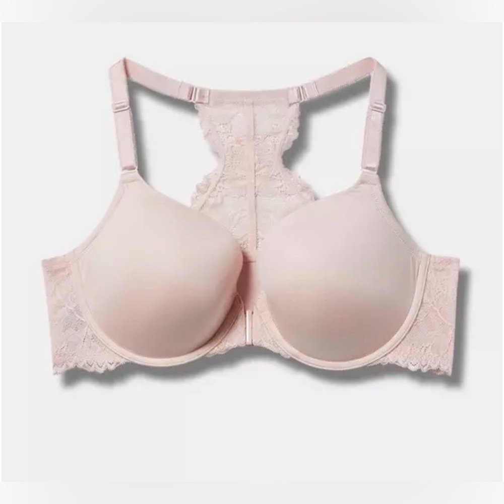 NWT - Torrid Lace Racerback Bra in Light Pink Size: 46D